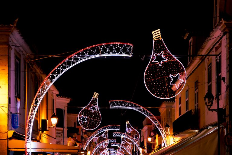 Christmas lights in Vila Real Santo António